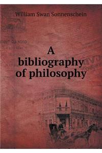 A Bibliography of Philosophy