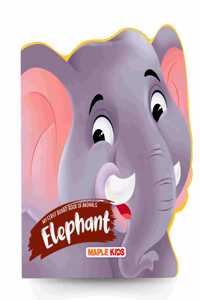 My First Board Book Animals - Elephant - Die-Cut Board Book for Kids - Shaped Board Books - Age 2+