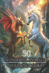 Wonderful animals coloring book