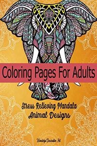 Coloring Pages For Adults Stress Relieving Mandala Animal Designs