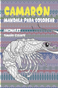 Mandala para colorear - Tamaño gigante - Animales - Camarón