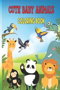 Cute Baby Animals Coloring Book