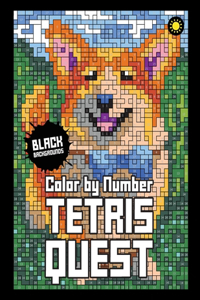 Tetris Quest Color By Number (Black Background)
