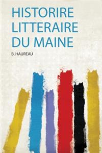 Historire Litteraire Du Maine