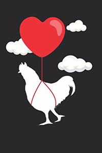 Valentine's Day Notebook - Valentine's Day Gift for Animal Lover - Valentine's Day Chicken Journal - Chicken Diary