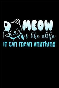 Meow Is Like Aloha It Can Mean Anything