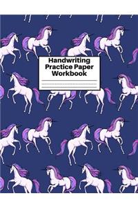 Handwriting Practice Paper Workbook
