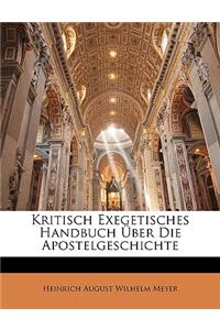 Kritisch Exegetisches Handbuch Uber Die Apostelgeschichte, Vierte Auflage