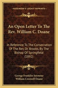 An Open Letter To The Rev. William C. Doane