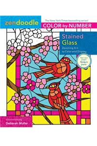 Zendoodle Color-by-Number: Stained Glass
