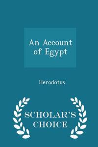 Account of Egypt - Scholar's Choice Edition