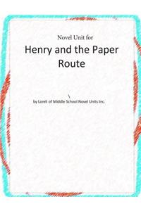 Novel Unit for Henry and the Paperroute