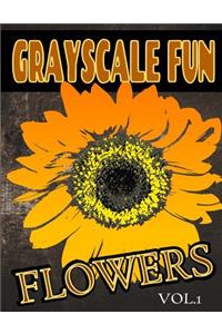 Grayscale Fun Flowers Vol.1