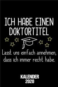 Kalender 2020 Doktortitel