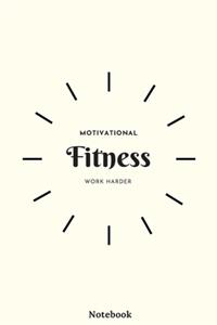 Motivational journal Fitness encourage to set your goals and work hard to make you feel better about yourself