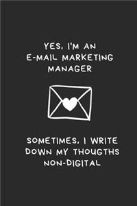 Yes, I'm an E-Mail Marketing Manager