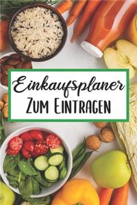 Einkaufsplaner Zum Eintragen