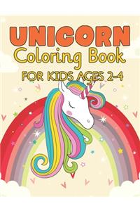 Unicorn Coloring Book for Kids Ages 2-4