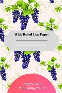 Cute Grape Theme Wide Ruled Line Paper