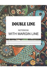 Double Line Notebook with Margin Line