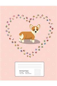 Corgi Graph Paper Composition Book