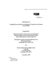 Coupling Processes Between Atmospheric Chemistry and Climate