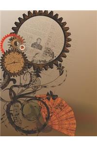 Steampunk Musician Blank Sheet Music Paper