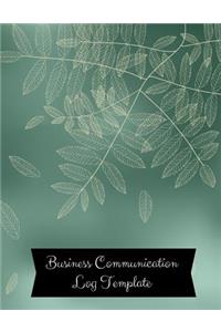 Business Communication Log Template