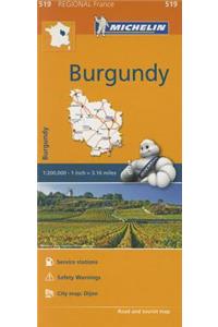 Burgundy - Michelin Regional Map 519