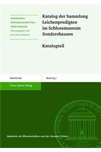 Katalog Der Sammlung Leichenpredigten Im Schlossmuseum Sondershausen