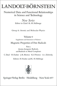 Atoms, Inorganic Radicals and Radicals in Metal Complexes / Atome, Anorganische Radikale Und Radikale in Metallkomplexen