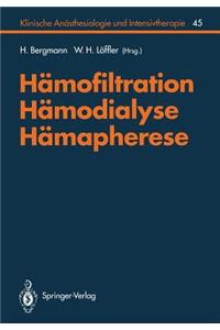 Hämofiltration, Hämodialyse, Hämapherese