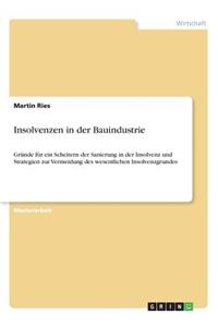 Insolvenzen in der Bauindustrie