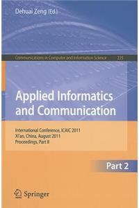 Applied Informatics and Communication, Part 2