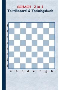 Schach 2 in 1 Taktikboard und Trainingsbuch