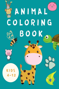 Animal Coloring Book Kids 4-12