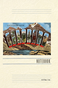 Vintage Lined Notebook Greetings from Colorado