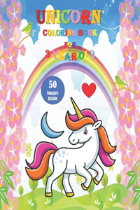 Unicorn Coloring Book for 3 Year Old