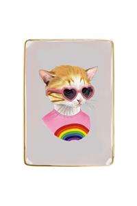 Berkley Bestiary Rainbow Kitten Medium Porcelain Tray