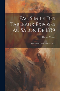 Fac simile des tableaux exposés au salon de 1839