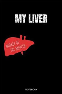 My Liver Worker of the Month: Funny Notebook for a Good Friend or Employee who Loves to Party Gift Birthday I St Patricks Day Planner Pocket Book Drinking Journal Booklet Diary T