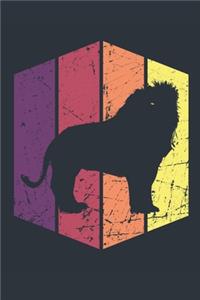 Vintage Lion Journal - Gift for Lion Lovers - Retro Lion Notebook - Lion Diary for Boys and Girls