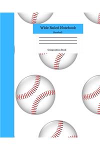 Wide Ruled Notebook Baseball Composition Book