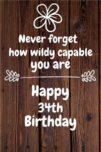 Never forget how wildly capable you are Happy 34th Birthday