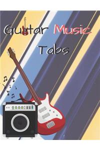 Guitar Music Tabs: 8.5inx11in 100 Pages