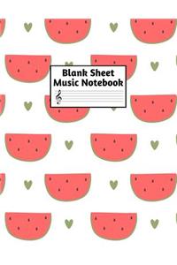 Blank Sheet Music Notebook