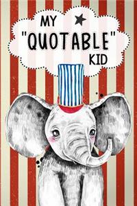 My Quotable Kid Keepsake Notebook Journal Baby Elephant