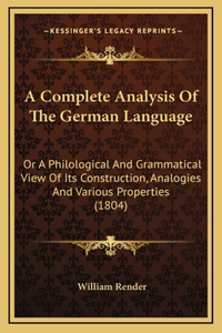 Complete Analysis Of The German Language