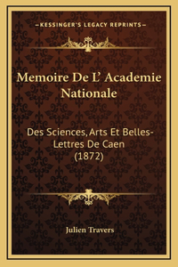 Memoire De L' Academie Nationale