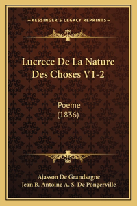 Lucrece De La Nature Des Choses V1-2